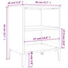 Bed Cabinet with Metal Legs White 40x30x50 cm