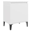 Bed Cabinets with Metal Legs White 40x30x50 cm