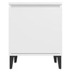 Bed Cabinets with Metal Legs White 40x30x50 cm