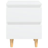 Bed Cabinets with Solid Pinewood Legs 2 pcs White 40x35x50 cm