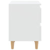 Bed Cabinets with Solid Pinewood Legs 2 pcs White 40x35x50 cm