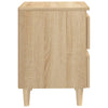 Bed Cabinet with Solid Pinewood Legs Sonoma Oak 40x35x50 cm