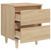 Bed Cabinet with Solid Pinewood Legs Sonoma Oak 40x35x50 cm