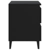 Bed Cabinets 2 pcs Black 40x35x50 cm Engineered Wood
