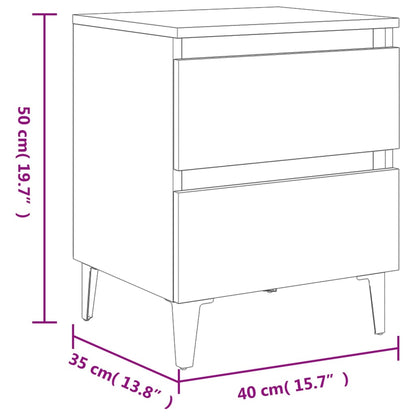 Bed Cabinet Sonoma Oak 40x35x50 cm Engineered Wood