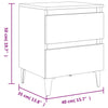 Bed Cabinets 2 pcs Sonoma Oak 40x35x50 cm Engineered Wood