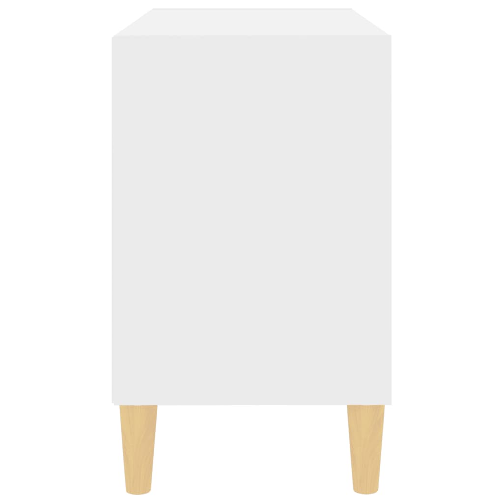 805923 vidaXL TV Cabinet with Solid Wood Legs White 69,5x30x50 cm