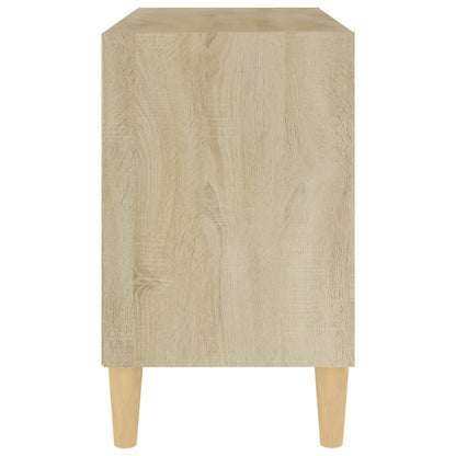 805926 vidaXL TV Cabinet with Solid Wood Legs Sonoma Oak 69,5x30x50 cm