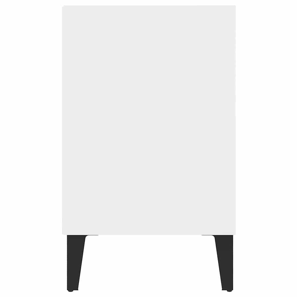 TV Cabinet with Metal Legs White 103.5x30x50 cm