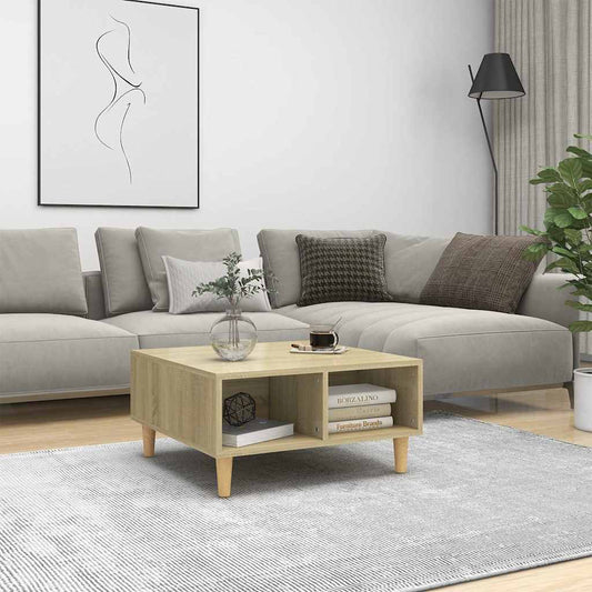 Coffee Table | Sonoma oak | Engineered wood, Solid eucalyptus wood