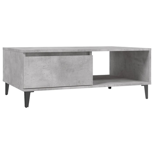 Coffee Table | Concrete grey | Engineered wood and metal | 90x60x35 cm