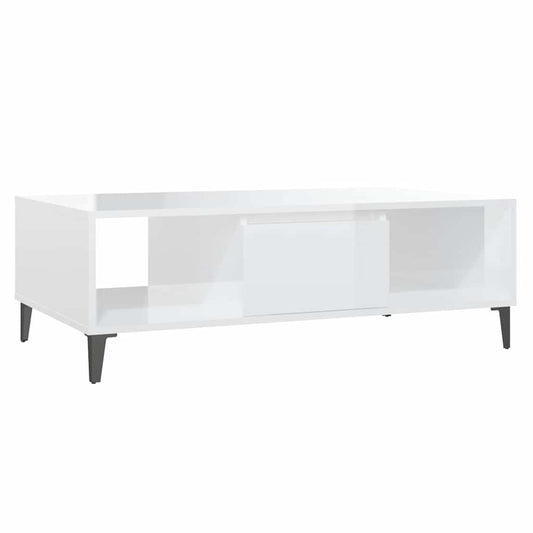 Coffee Table | High gloss white | Engineered wood, metal | Medium