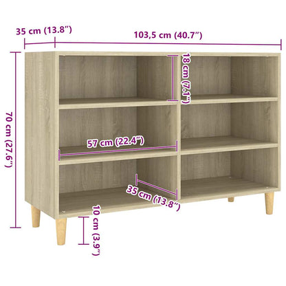 Sideboard Sonoma Oak 103.5x35x70 cm Engineered Wood
