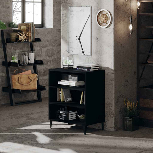 806059 vidaXL Sideboard Black 57x35x70 cm Engineered Wood