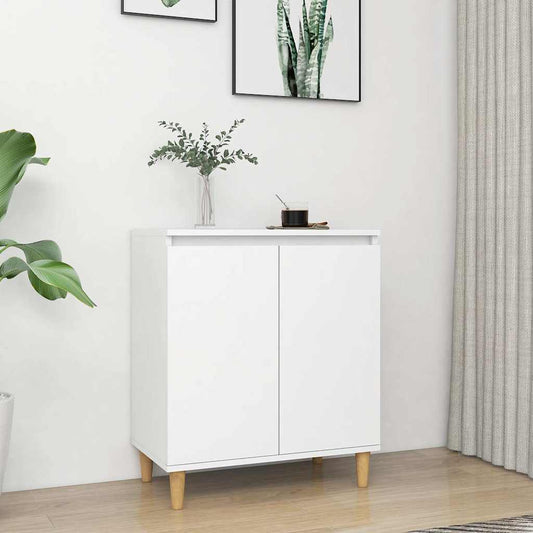 Sideboard | White | Engineered wood, MDF, Solid eucalyptus wood