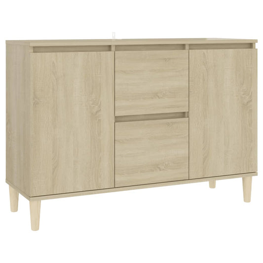 Sideboard | Sonoma Oak | Engineered Wood, Solid Eucalyptus Wood | Medium