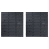 39 Piece Storage Bin Kit with Wall Panels Red and Black
