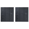 34 Piece Storage Bin Kit with Wall Panels Red and Black