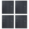 80 Piece Storage Bin Kit with Wall Panels Red and Black