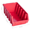 103 Piece Storage Bin Kit with Wall Panels Red and Black