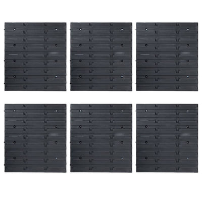 96 Piece Storage Bin Kit with Wall Panels Blue and Black
