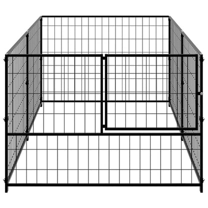 Dog Kennel Black 200x100x70 cm Steel