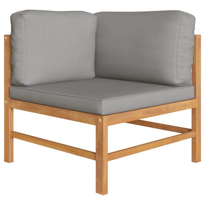 2-seater Patio Bench with Dark Gray Cushions