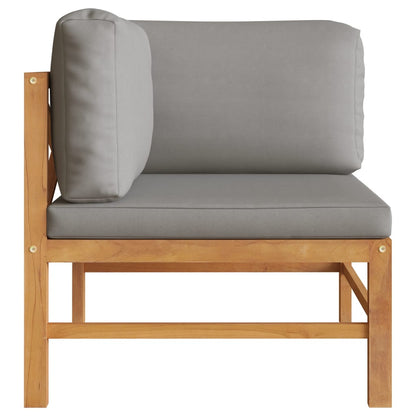 2-seater Patio Bench with Dark Gray Cushions