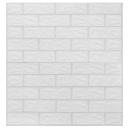 3D Wallpaper Bricks Self-adhesive 10 pcs White