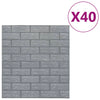 3D Wallpaper Bricks Self-adhesive 40 pcs Anthracite