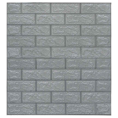 3D Wallpaper Bricks Self-adhesive 40 pcs Anthracite