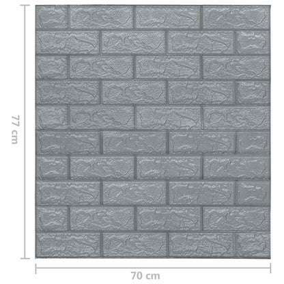 3D Wallpaper Bricks Self-adhesive 40 pcs Anthracite