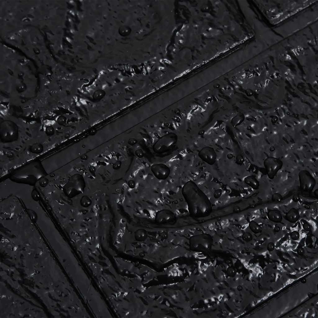 3D Wallpaper Bricks Self-adhesive 10 pcs Black