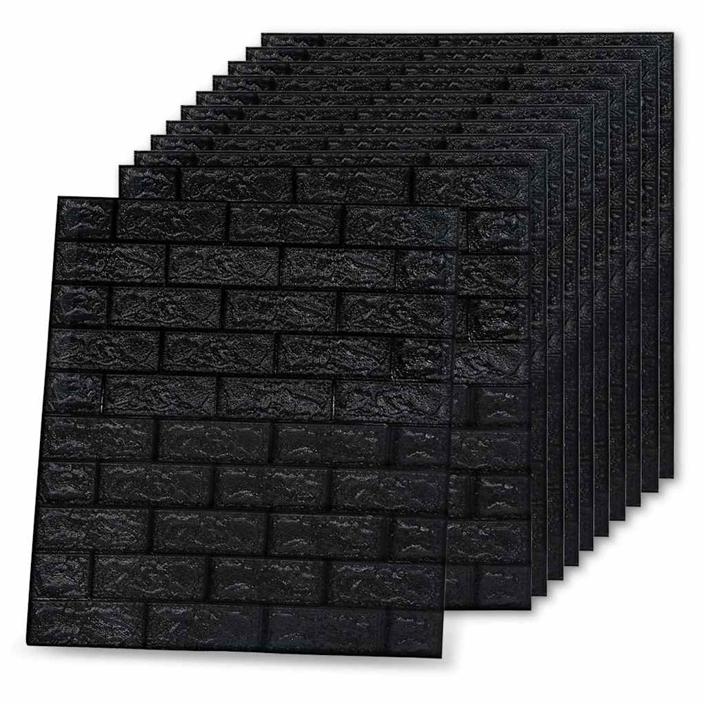 Wallpaper | Set of 40 | Black | PE Foam | 70 x 77 cm | Wallpaper