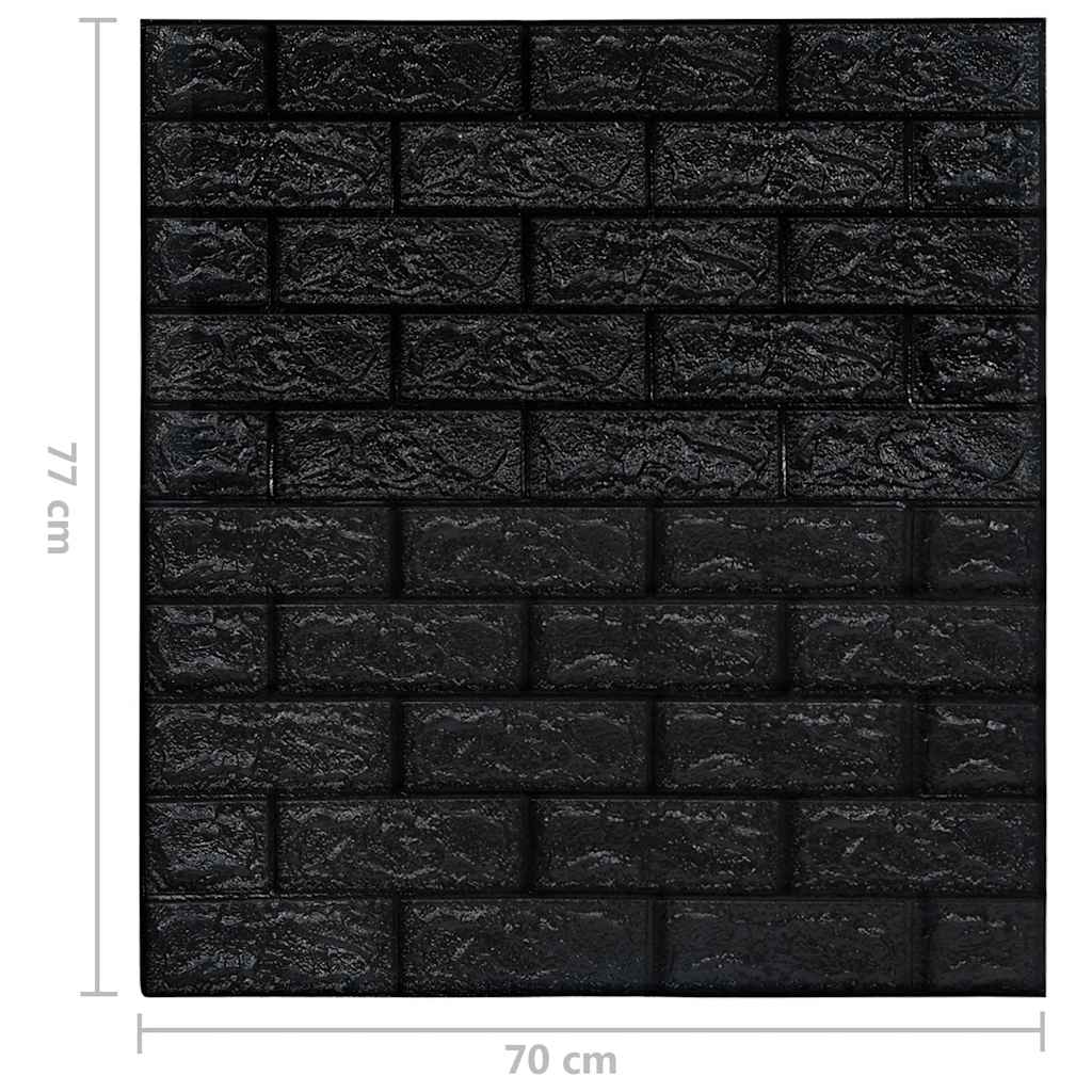 Wallpaper | Set of 40 | Black | PE Foam | 70 x 77 cm | Wallpaper