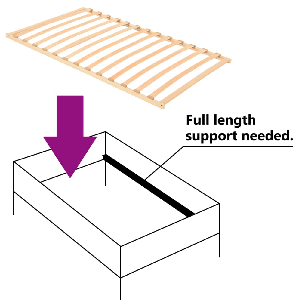 Slatted Bed without Mattress Base with 13 Slats 120x200cm