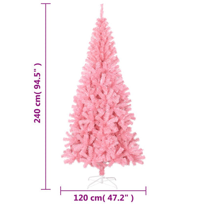 Artificial Christmas Tree Pink PVC, steel Tall