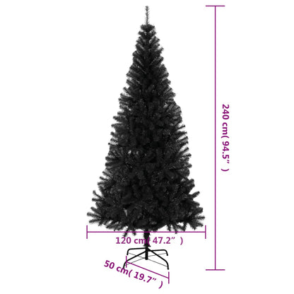 Artificial Christmas Tree Black PVC, steel Large Durable