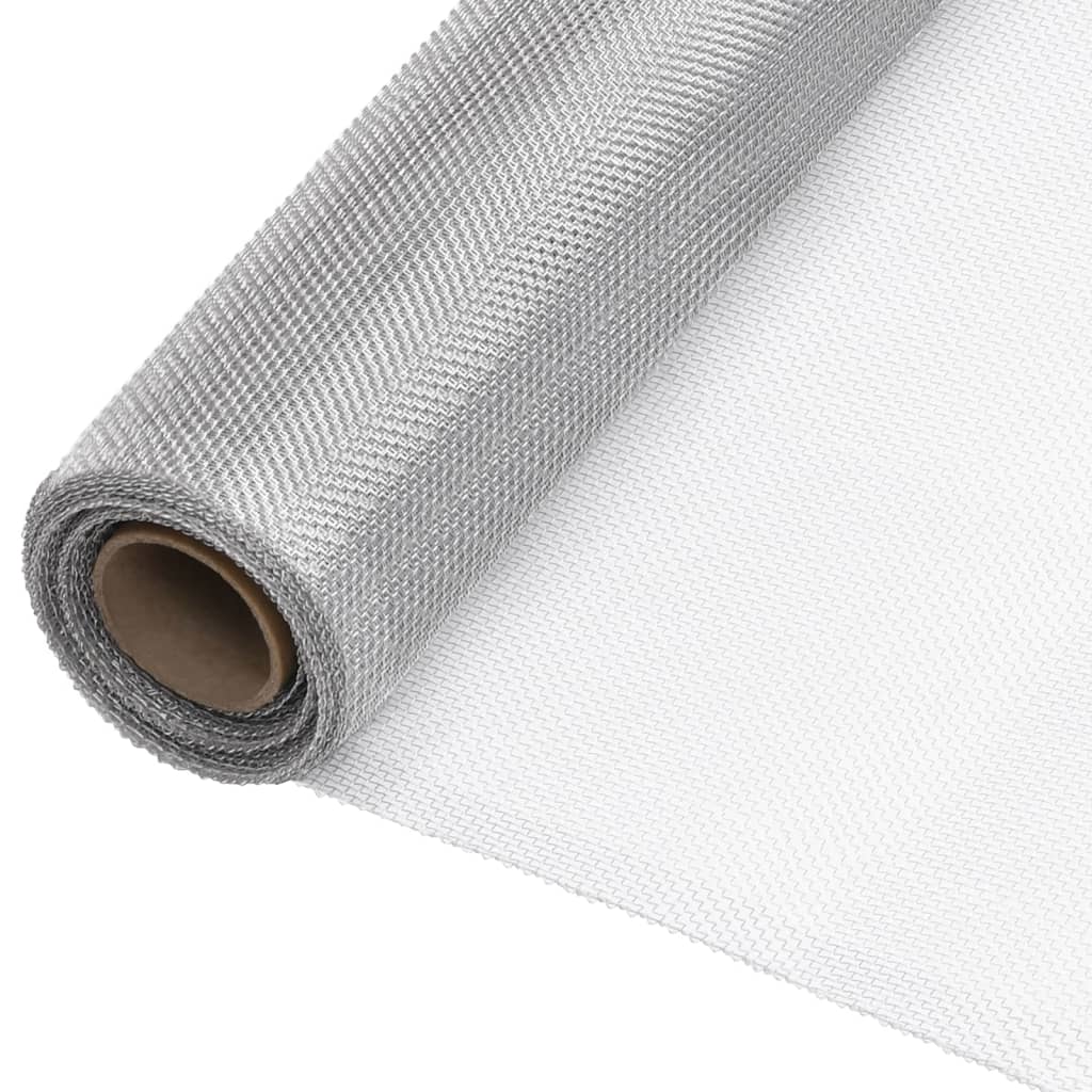 Mesh Screen Aluminium 39.4x787.4" Silver