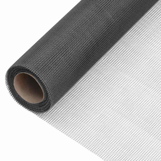 150864 vidaXL Mesh Screen Fiberglass 112x2000 cm Black