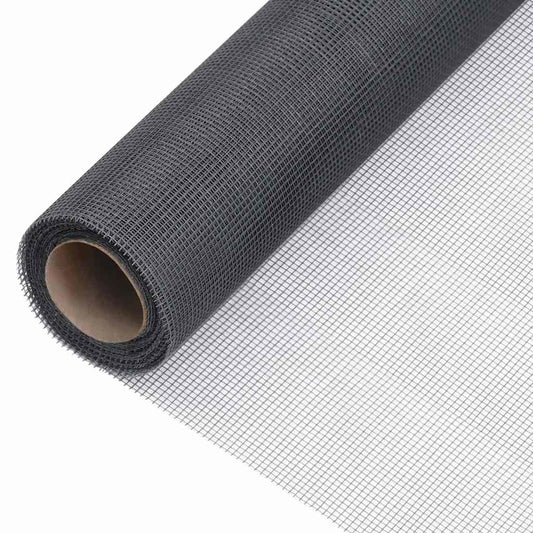 150869 vidaXL Mesh Screen Fiberglass 80x1000 cm Grey
