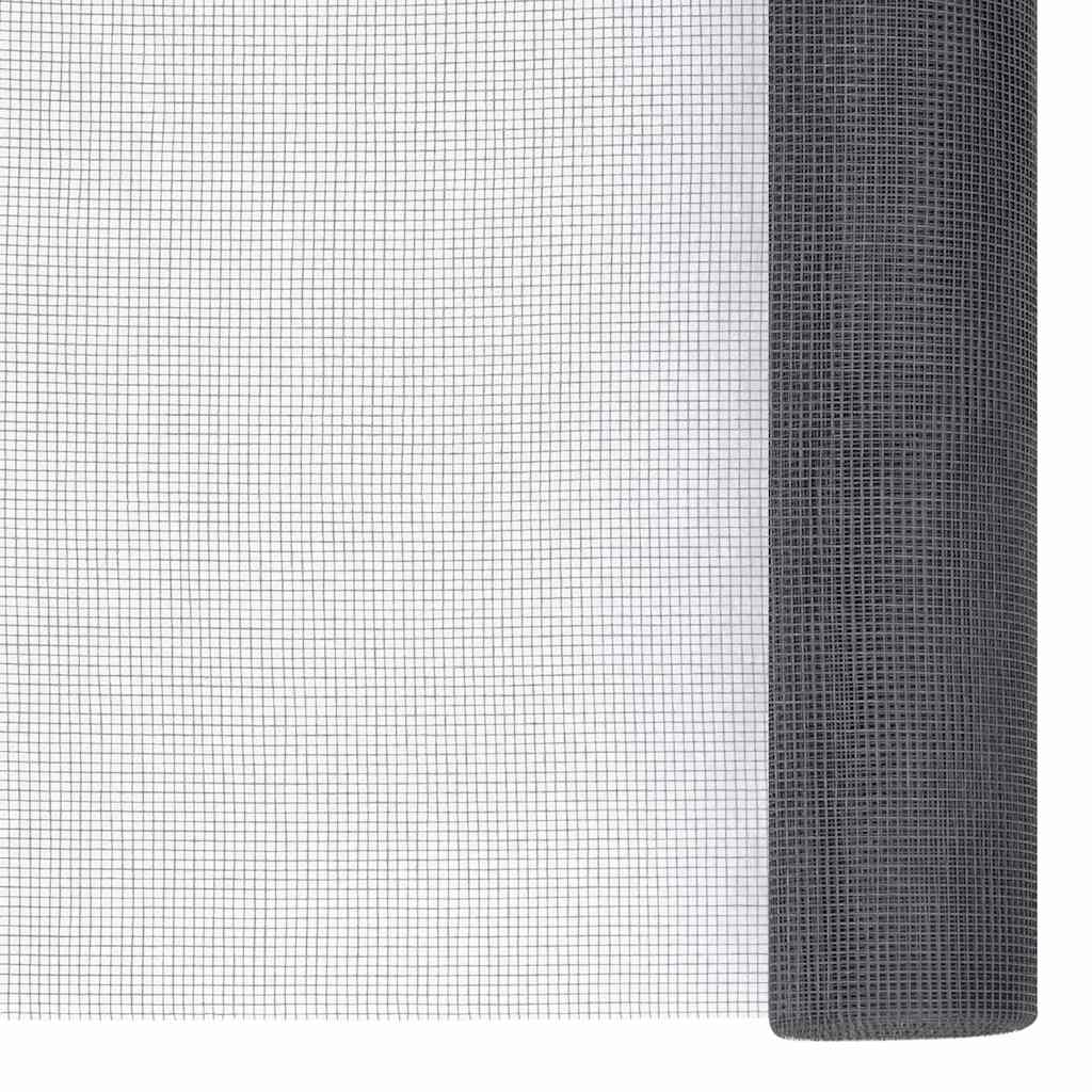 150873 vidaXL Mesh Screen Fiberglass 100x2000 cm Grey