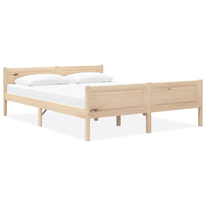Bed Frame | Natural Wood | Solid Pinewood, Plywood | Double