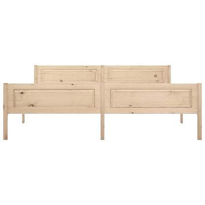 Bed Frame | Natural Wood | Solid pine wood, plywood | Super King