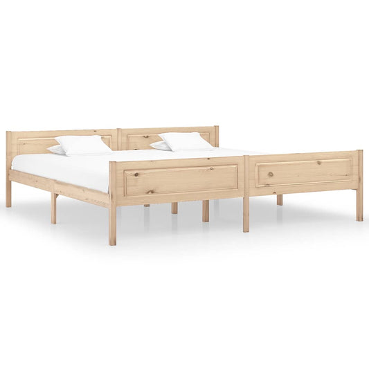 Bed Frame without Mattress Solid Pinewood 200x200 cm