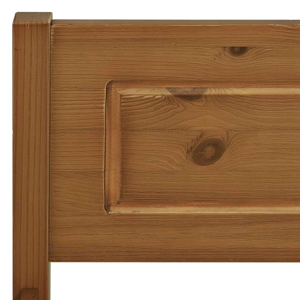 Bed Frame | Honey brown | Solid pinewood, plywood | Double