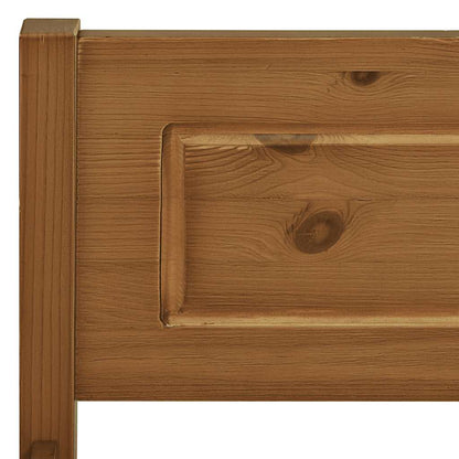 Bed Frame | Honey brown | Solid pinewood, plywood | Double