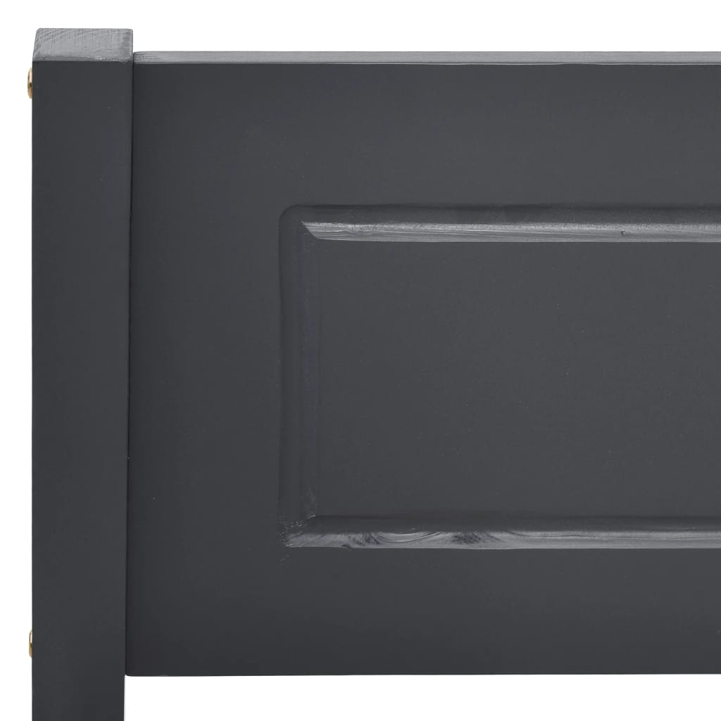 Bed Frame without Mattress Solid Pinewood Grey 200x200 cm