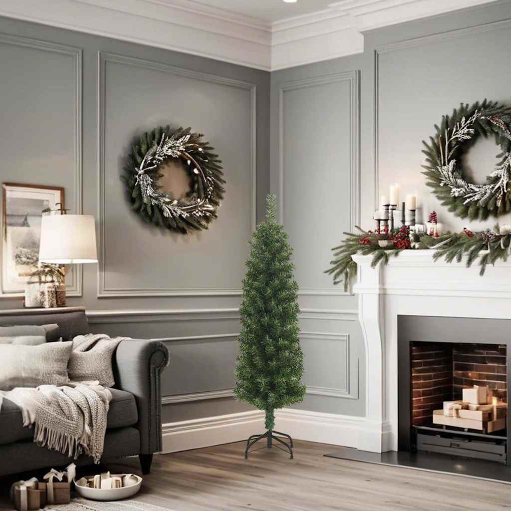 Artificial Christmas Tree | Green | PVC, steel | Slim