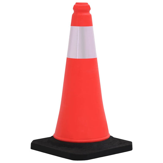 150942 vidaXL Reflective Traffic Cones with Heavy Bases 10 pcs 50 cm